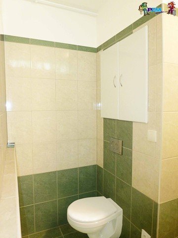 Zelená koupelna - závěsný klozet