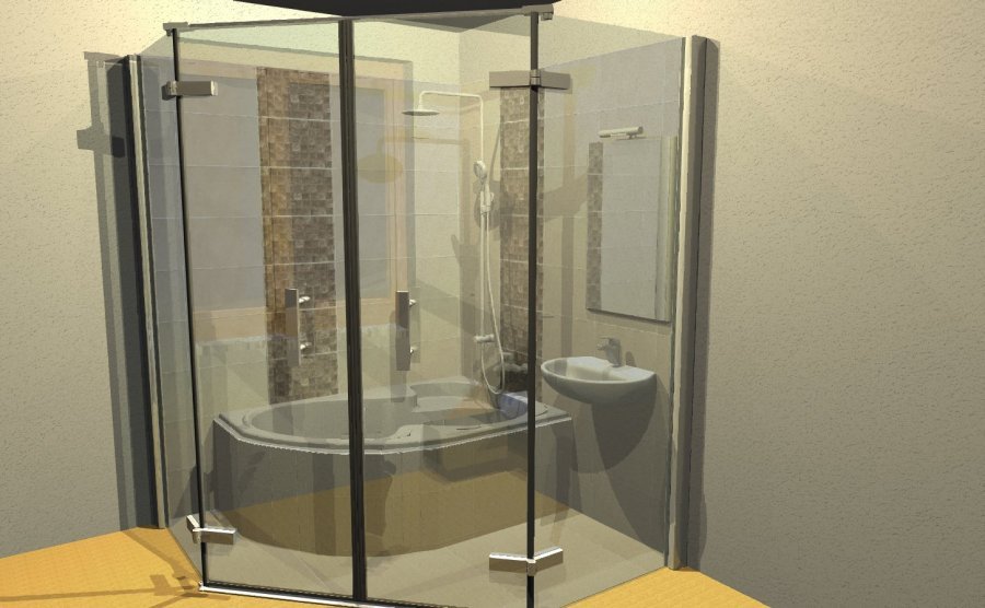 Koupelna je navržená s vanou a jednoduchým umyvadlem bez skříňky | Koupelny-svitavy.cz