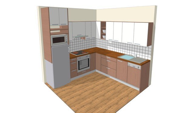 Grafický návrh - 3D vizualizace kuchyně