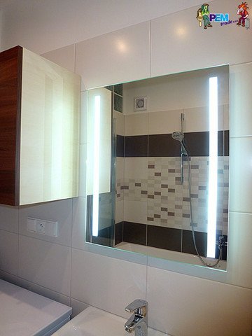 Zrcadlo na desce INTEDOOR Line s LED osvětlením LI4 ZS 60/70 | Koupelny-svitavy.cz
